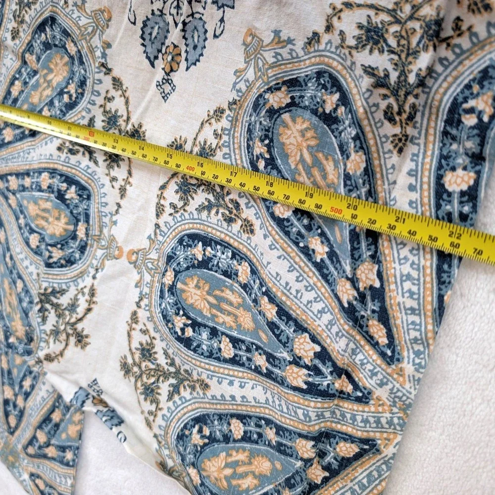Lauren Ralph Lauren Paisley Medallion Cotton Pillow Standard Sham Set Blue Gold
